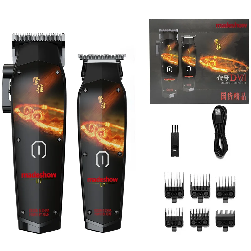 MadeShow M10M11 Professional Hair Clipper + Trimmer Set 0.1mmHair