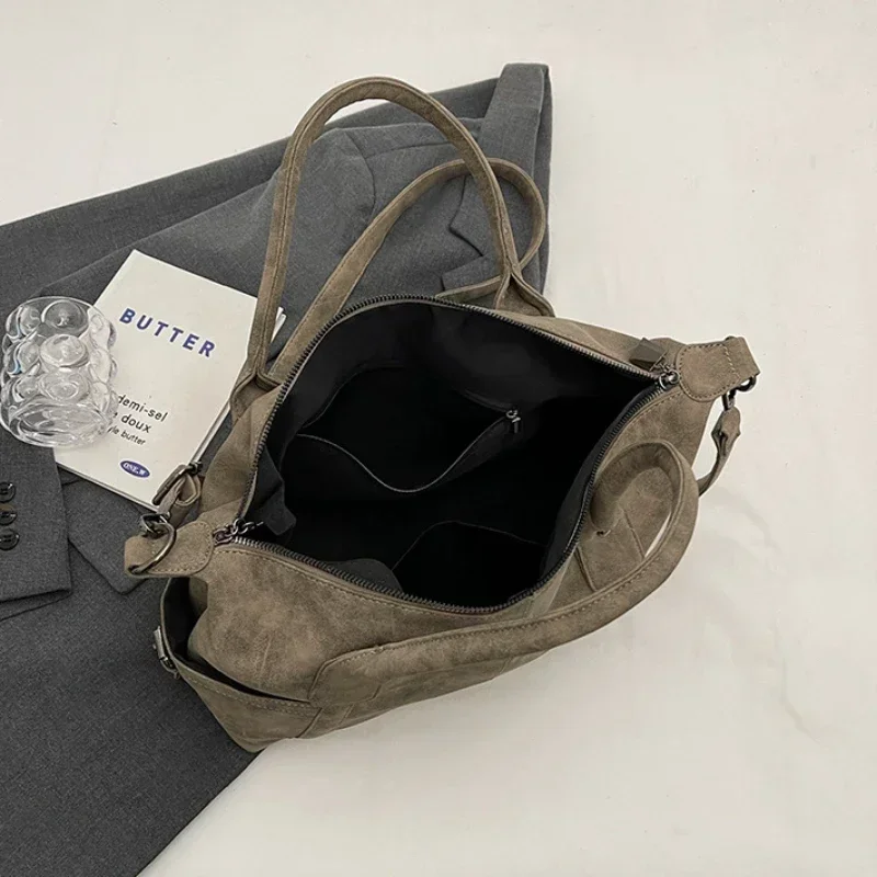 ريترو تصميم بولي PU حقائب كتف جلدية للنساء 2024 الكورية موضة عالية السعة الإبط حقيبة الإناث حقيبة كروسبودي حمل حقائب اليد #5