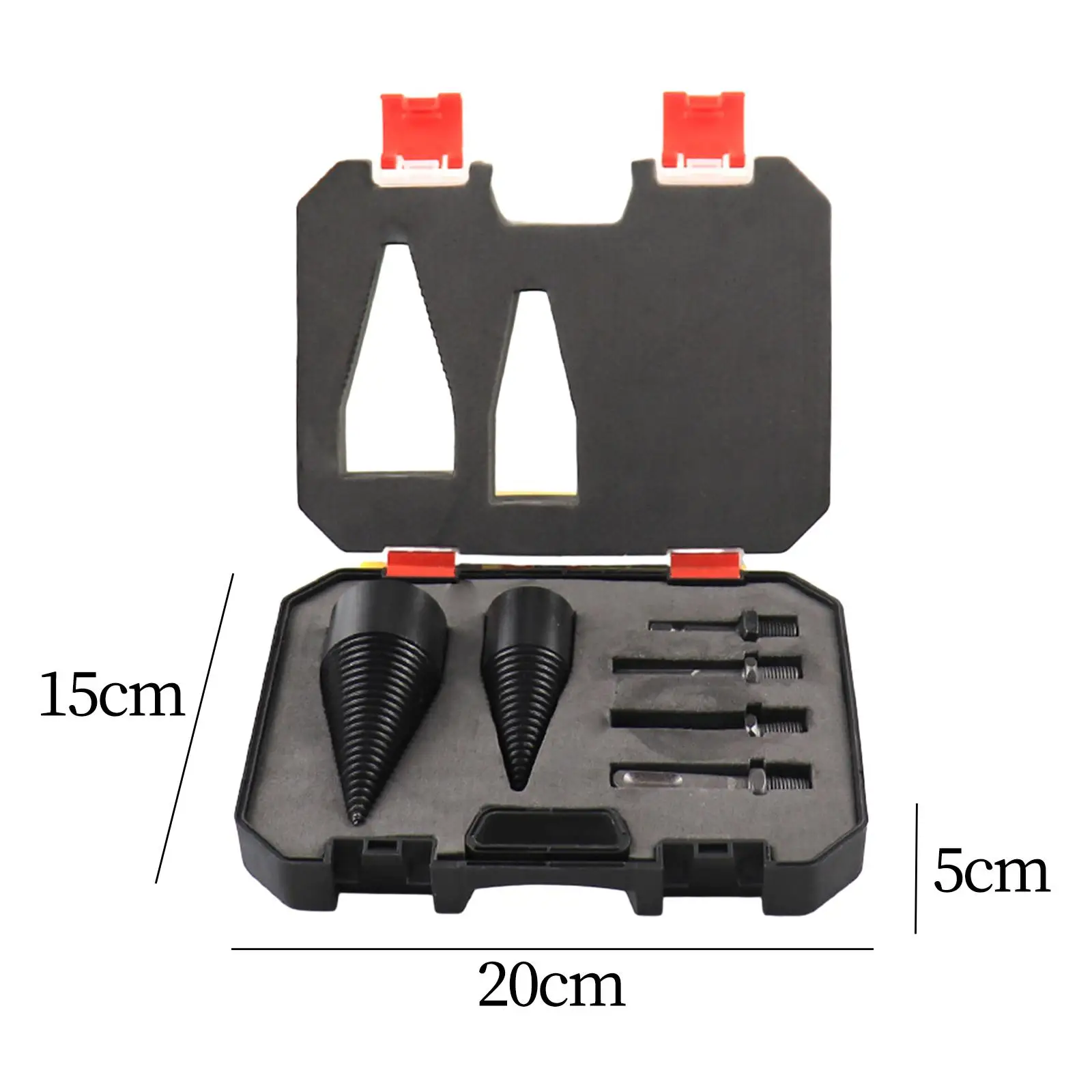 Imagem -06 - Kit Broca Multiuso com Caixa de Armazenamento Divisor de Log de Madeira Divisor Rápido Resistente ao Desgaste Broca Elétrica Pcs