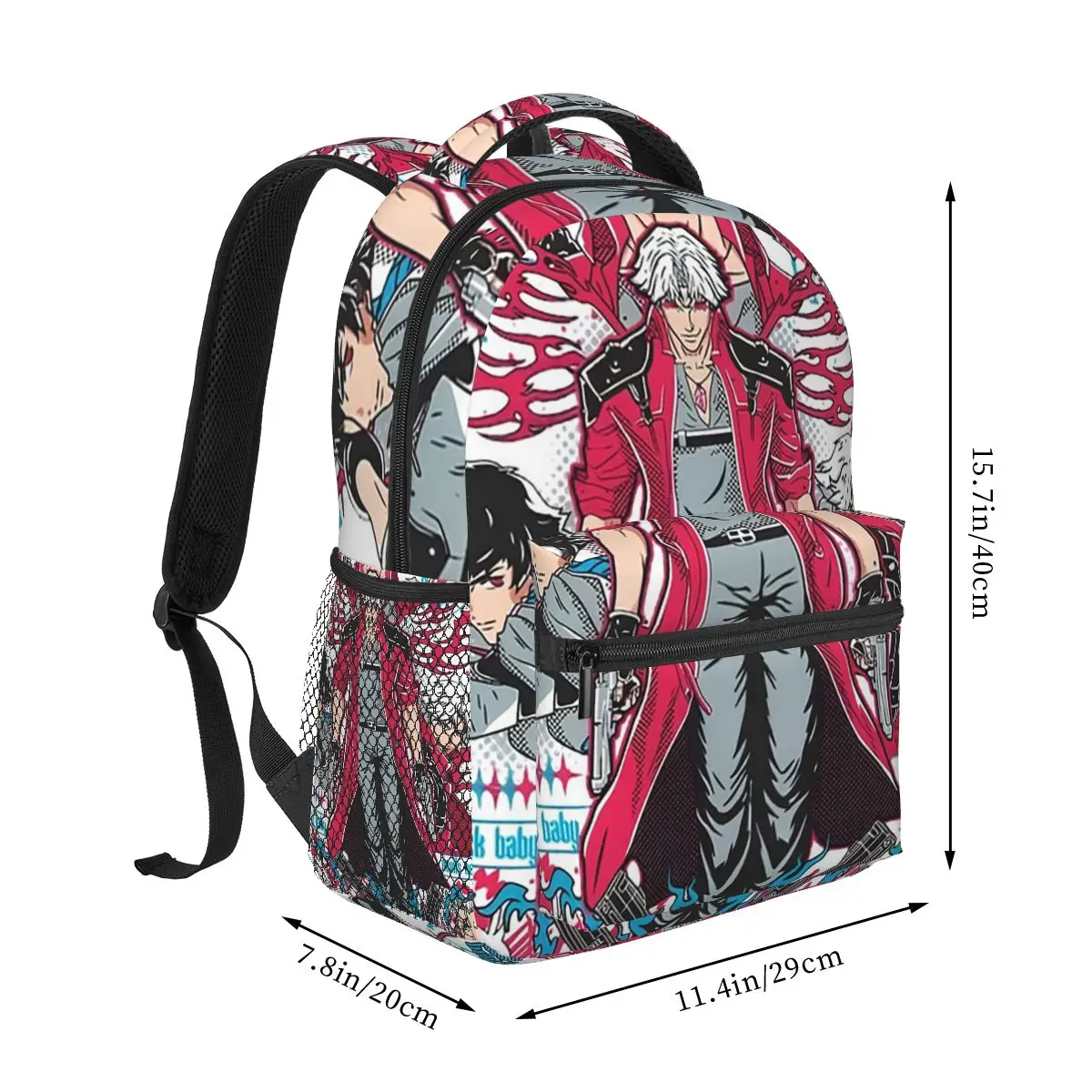 Game Devil May Cry Dante Backpack Student Boys Girls BookBag Children School Bag Laptop Shoulder Bags for Men Women