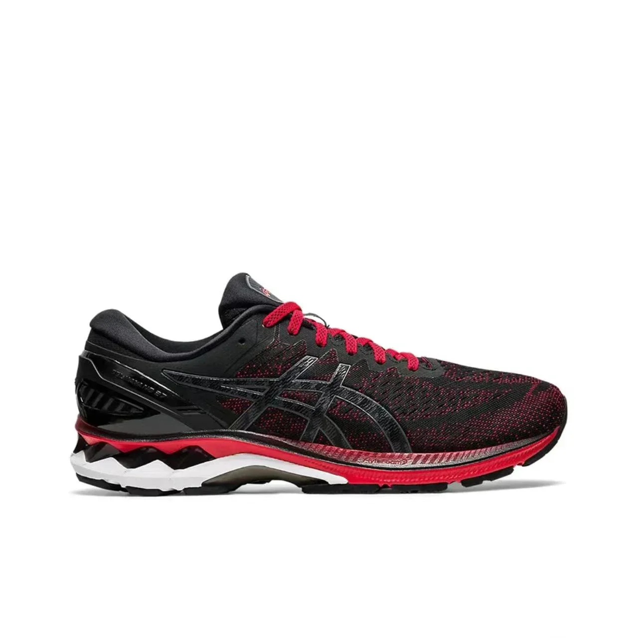 Asics Gel Kayano 27 Original Men Running Shoes BLACK Cushion Men Sneaker Breathable Sport Shose Black-red