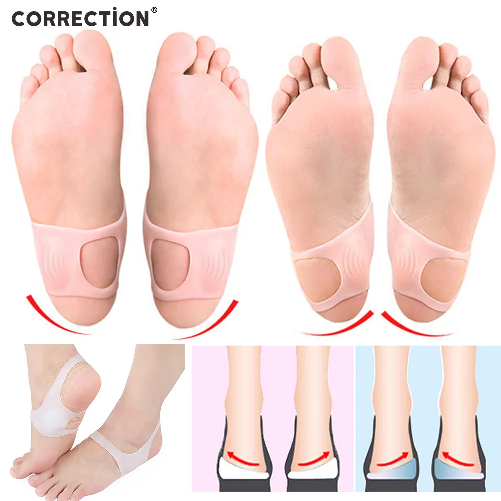 CORRECTION Silicone Orthopedic Insoles for Flat Feet Arch Support Pads bandage For Shoes Men Women Foot Valgus Varus Shoe Insert