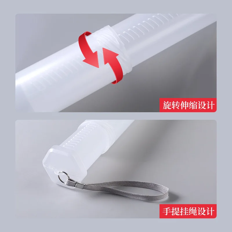 1 قطعة/2 قطعة علبة فرشاة بلاستيكية قابلة للتمديد حامل فرشاة الطلاء الشفاف فرش طويلة أنبوب تخزين حاوية القلم المائية أدوات الرسم #4