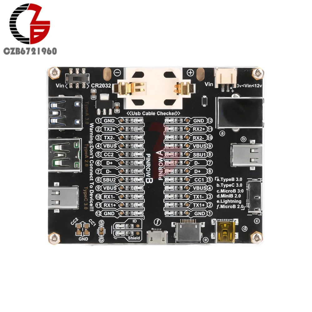 Imagem -04 - Cabo Usb Data Line Detection Board Cabo Checker Usb Cabo Tester Short Circuit On-off Switching Tipo-c Test Tools