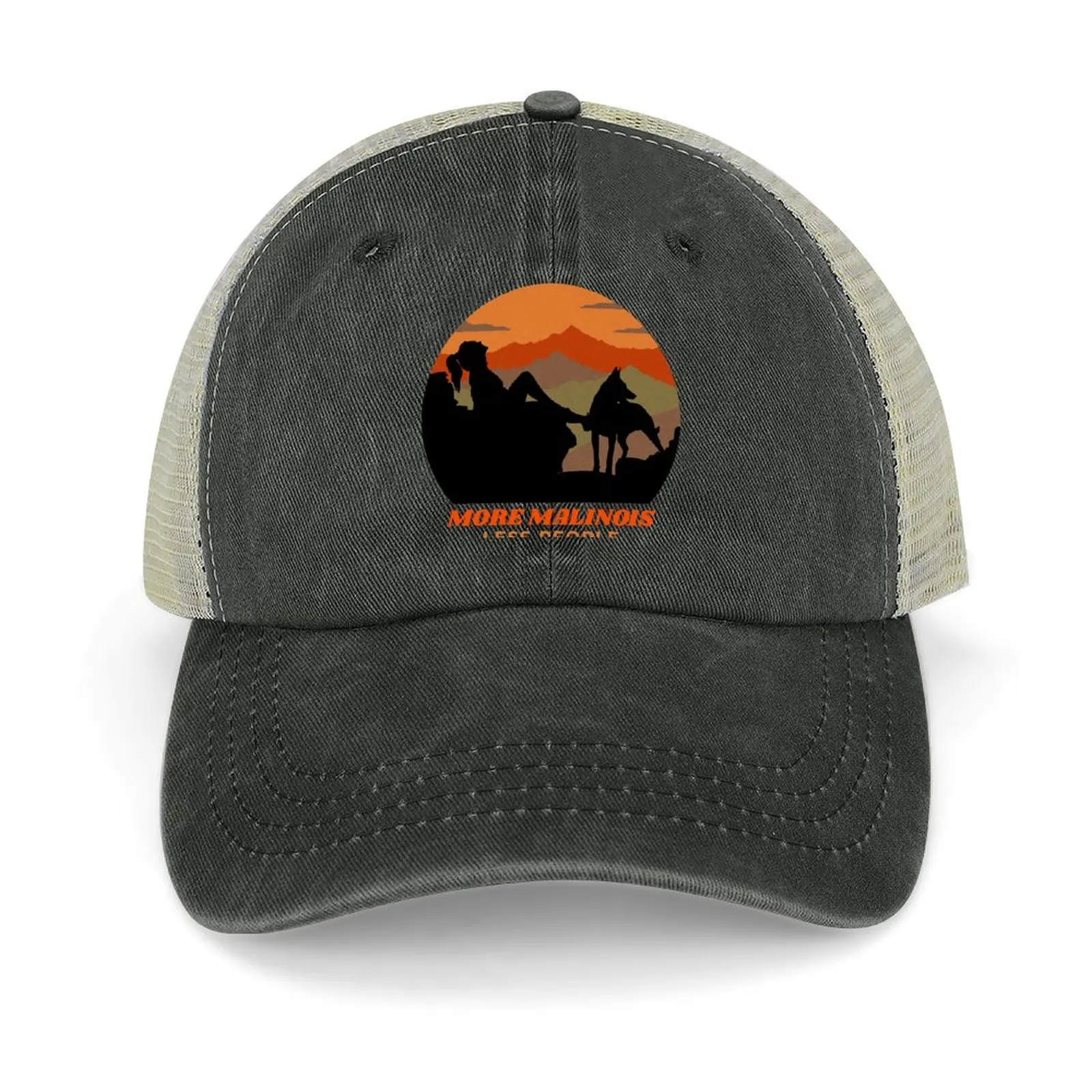 

More Belgian Malinois Less People Retro Womens VintageCap Baseball Cap Luxury Cap Vintage birthday Sunhat For Girls Men's