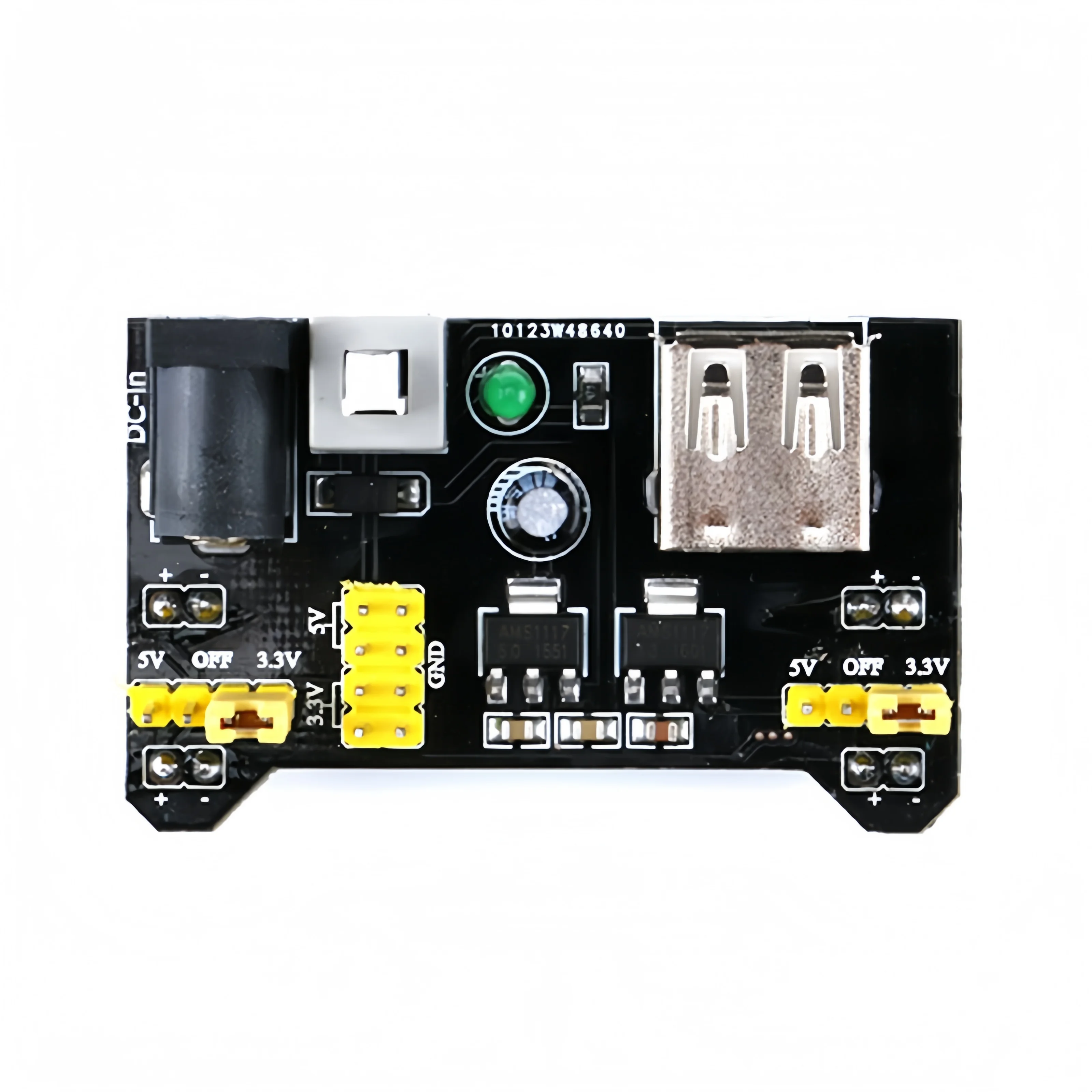 Módulo de alimentação 5V 3.3V fonte adaptador de placa DC MB-102 placa de ensaio DC005 soquete entrada USB
