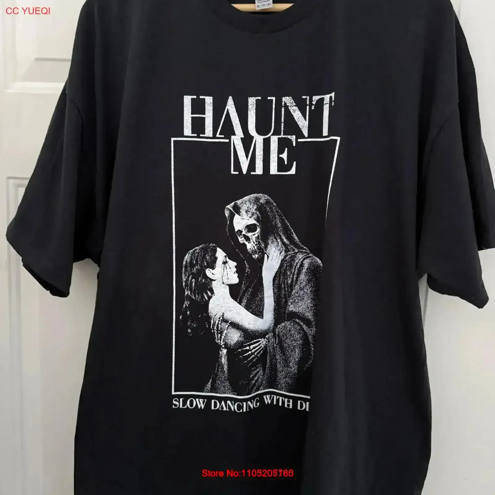 تي شيرت Haunt Me Darkwave للرقص البطيء مع الموت للرجال مقاس 2XL تي شيرت نادر مملو مسبقًا عتيق مغسول ومتعدد الاستخدامات قليلاً #1