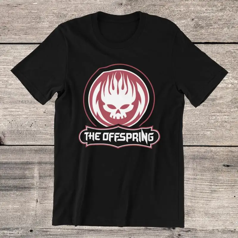 THE OFFSPRING Flame Skull T-Shirt 80s 90s Punk Rock Band on Ring Spun Cotton Tee