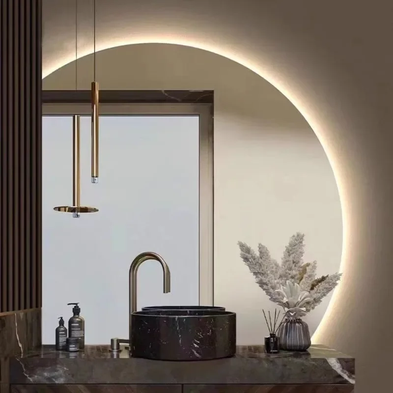 Decoration Light Mirror Vintage Nordic Bathroom Funky Wall Big Items Mirror Decoration Vanity Spiegel Wand Home Decorations