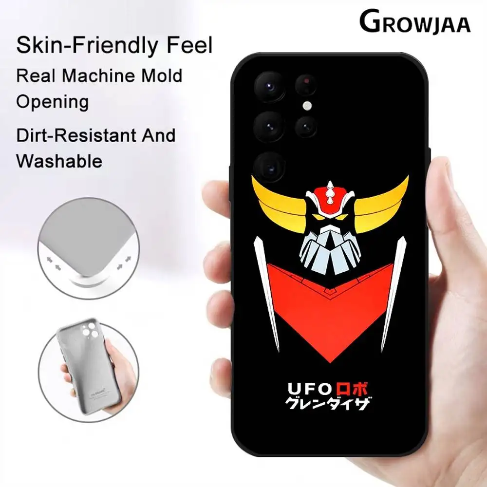 애니메이션 U-UFO R-로봇 그렌다이저 폰 케이스 삼성 갤럭시 S25 S24 S22 S23 울트라 S21 S20 플러스 5G 보호 실리콘 케이스