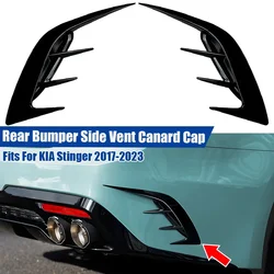 2Pcs Rear Bumper Side Vent C Canard Covers For KIA Stinger 2017-2023 Front Bumper Trim Canards Car Styling Accessory