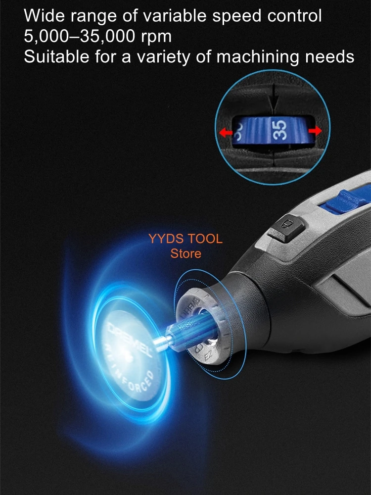 8240 Cordless Electric Grinder 12V Li-ion Battery 1 Tool 1 Charger Wide Range Adjustable Speed Electric Grinder