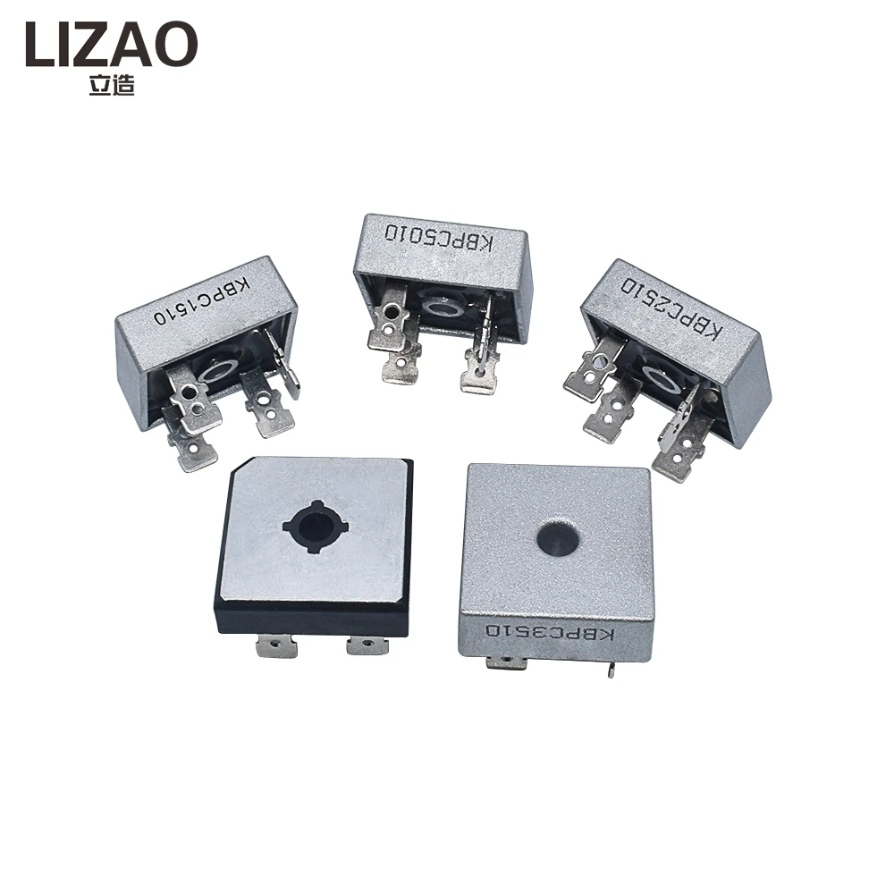 LIZAO KBPC5010 KBPC3510 KBPC1010 1510 2510 610 GBPC3510 Diode Bridge Rectifier 50A 1000V Electronic Components