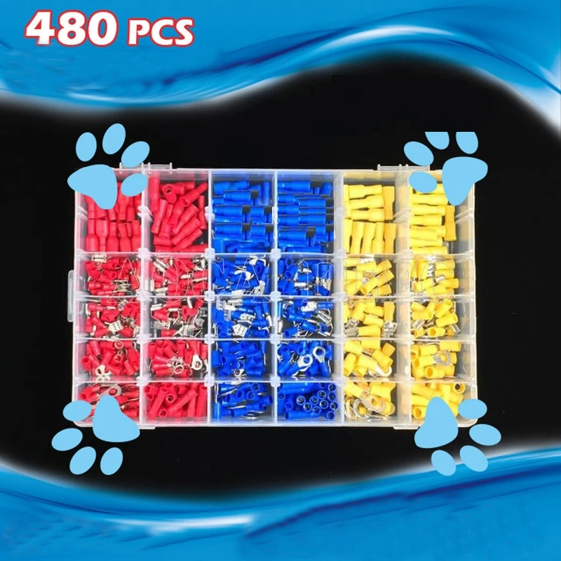 

480pcs Waterproof Heat Shrink Butt Connectors Electrical Wire Splice Cable Crimp Terminals Connectors