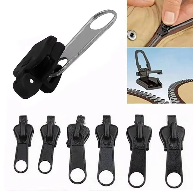 6-30pcs Instant Zipper Universal Instant Fix Repair Kit Replacement Zip Slider Teeth Multifunctional Clothing Replacement Zipper