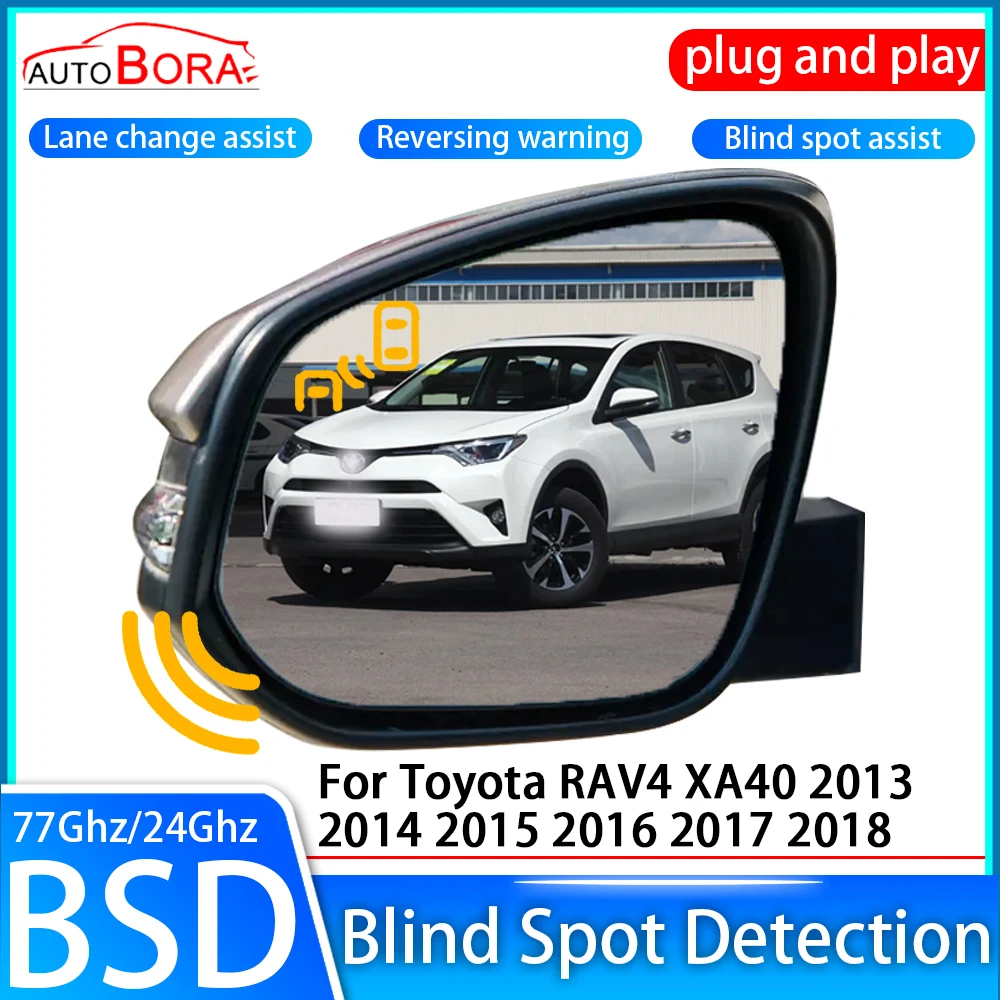 

Car Blind Spot Detection System BSD BSM Sensor Drive Rear Mirror Monitoring for Toyota RAV4 XA40 2013 2014 2015 2016 2017 2018