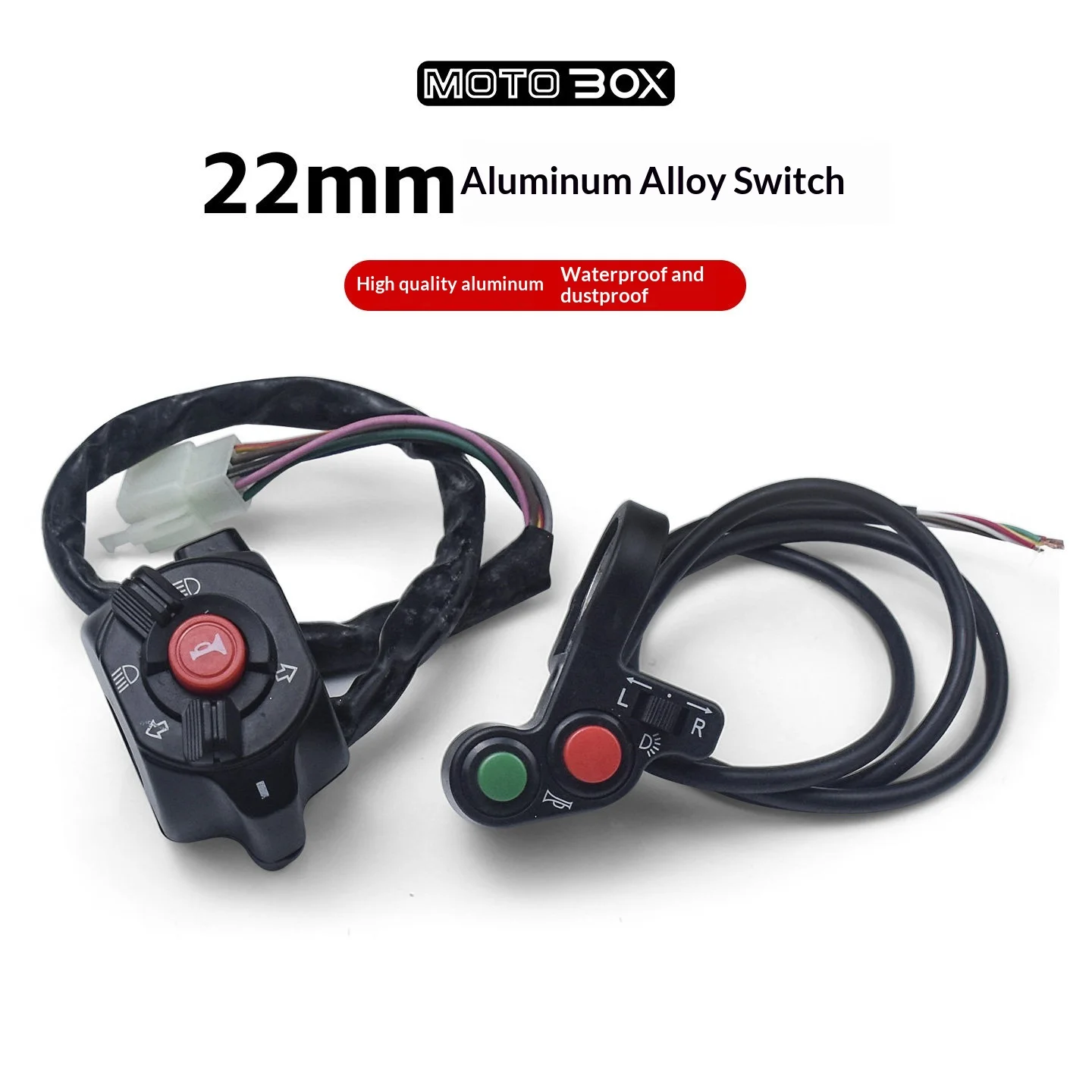 【Premium】For Benda Chinchilla 300 Modified Vintage Left-Side Switch, 22mm Universal Aluminum Alloy Left/Right Turn Switch Parts