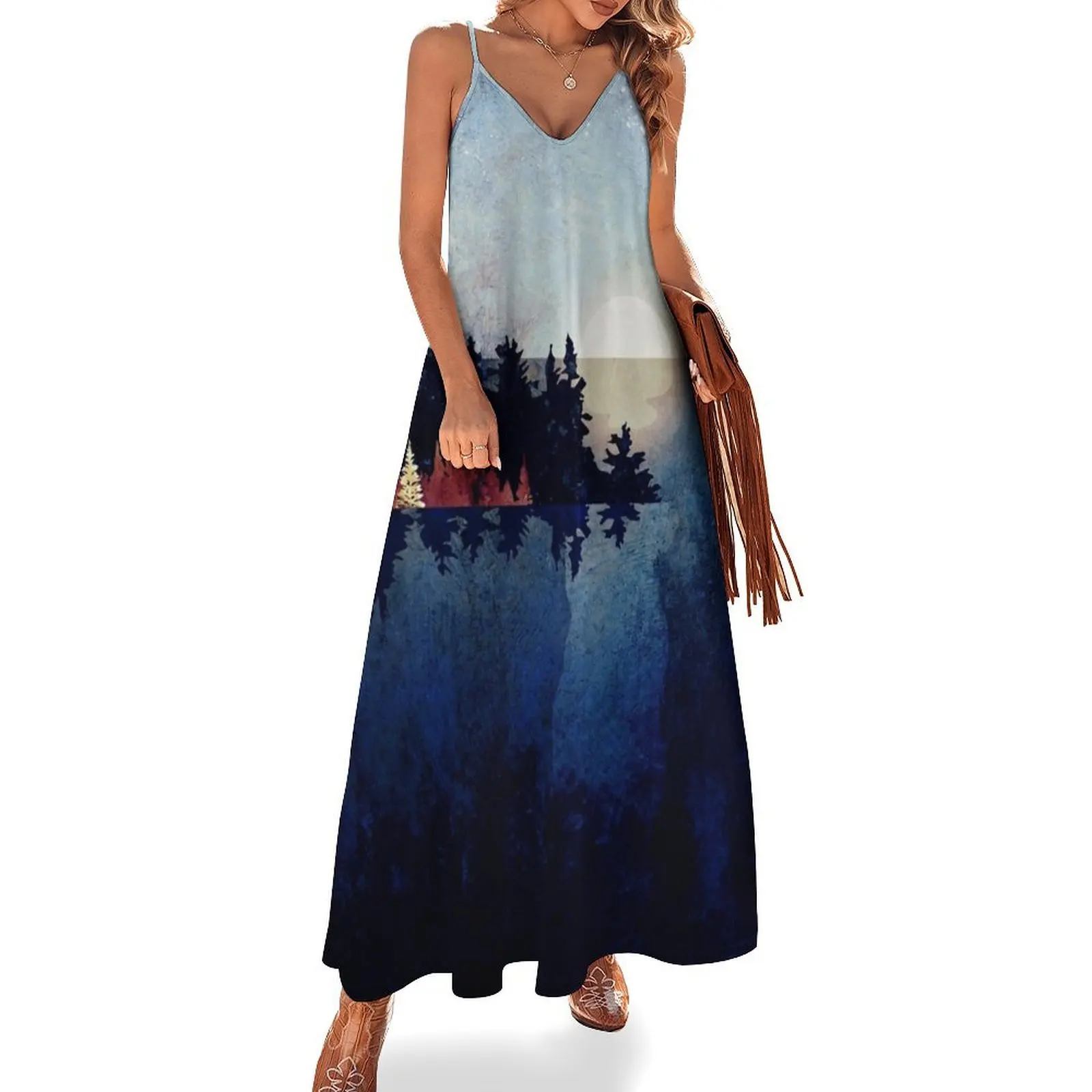 

Autumn Moon Reflection Sleeveless Dress dress women summer 2025 Long dress