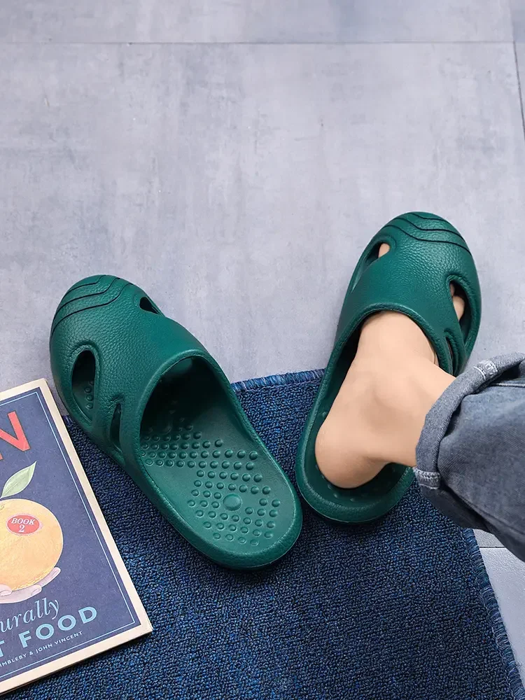 2025 Summer Men Shoes Slippers Beach Outdoor EVA Non-Slip Slides Ladies Fashion Flats Flip Flops Casual Sandals Luxury Household