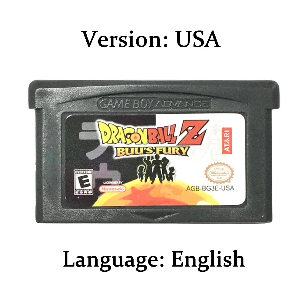 GBA用ビデオゲームカートリッジ,ゲームコンソールカード,ドラゴンボールシリーズ,高度な冒険,超音速戦士,ブウの怒り,32ビット