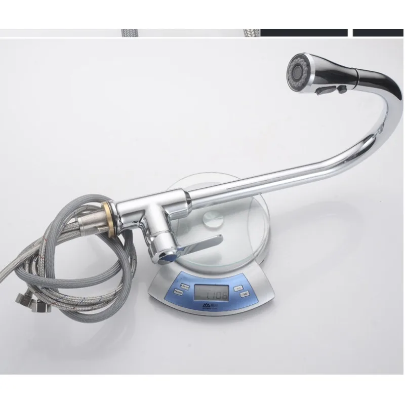 for Copper Vegetable Basin Faucet Pull Down Kitchen Sink Sprayer with Adjustable Temperature and 360 Degree Swivel for