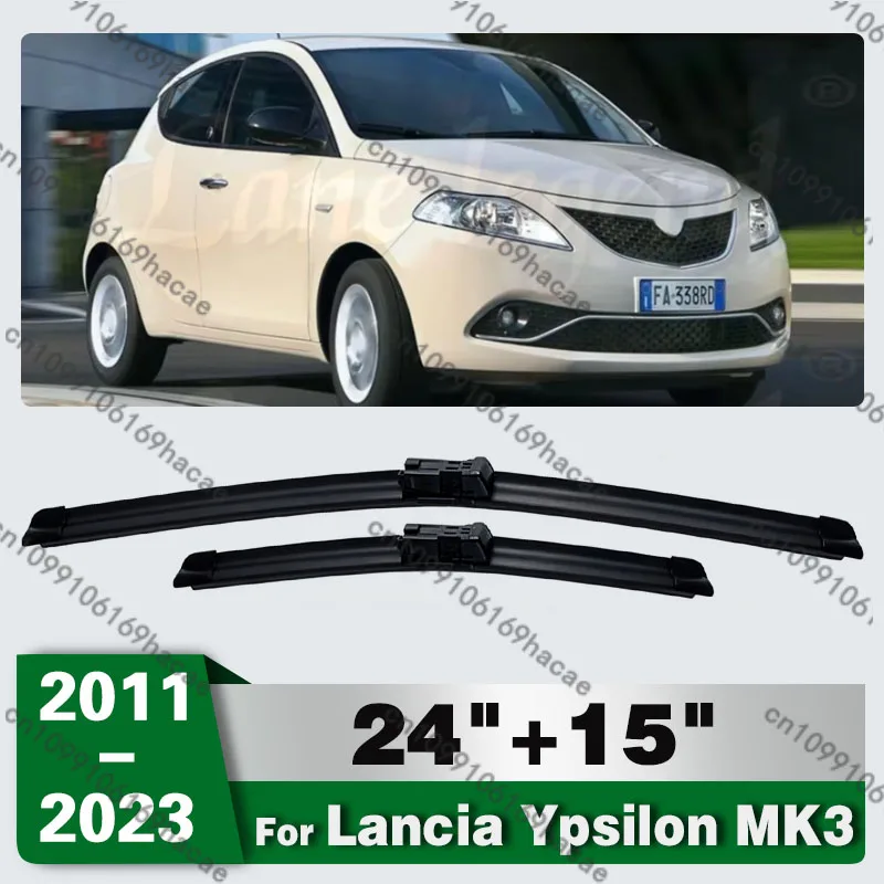 Wiper LHD For Chrysler Lancia Ypsilon MK3 2011-2023 Front Wiper Blades Well-made Windshield Windscreen Clean Window 24''+15''