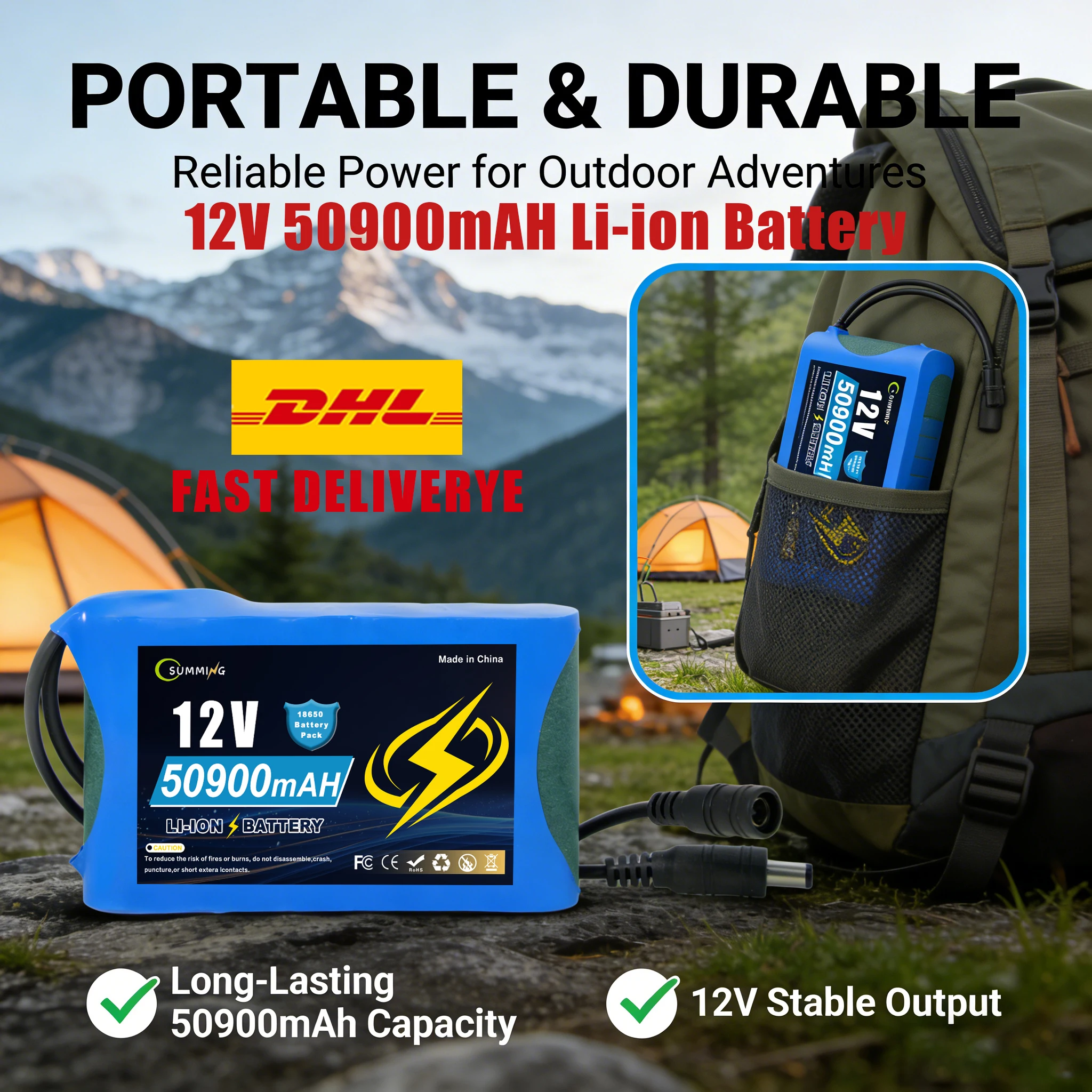 

Литий-полимерный аккумулятор 12В 50Ач ⛄️ Аккумулятор 12.6V 50000mAh, 100% новый, для радиоуправляемых дронов, суперперезаряжаемый ️ Комплект зарядных устройств