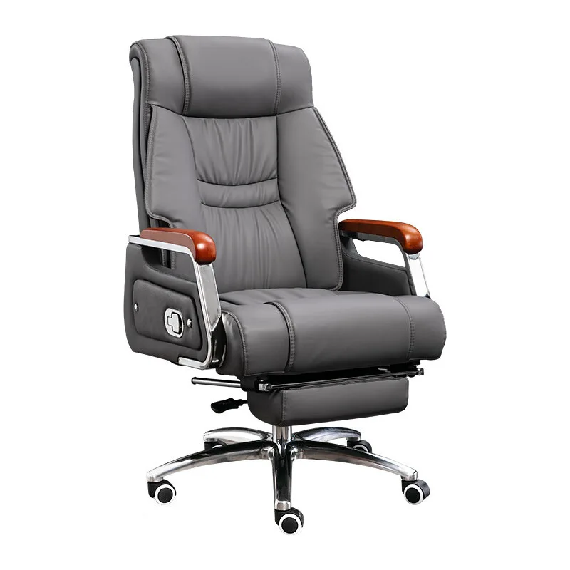 

Leather boss nap office can lie down, comfortable and sedentary at home, massage swivel chair, backrest,