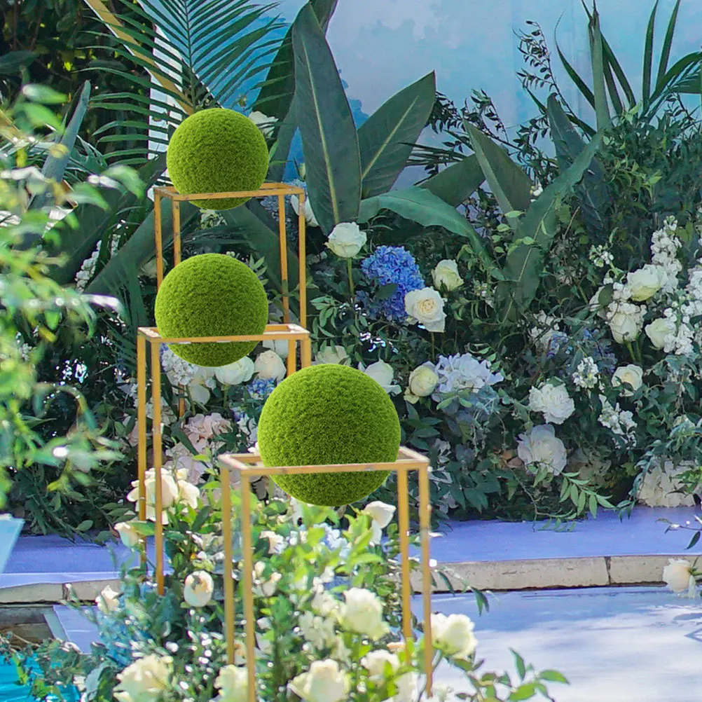 

3Pcs Artificial Plant Topiary Ball Support Cage Plastic Frame Rack Flower Shelf Holder Garden Backyard Decor Plastic Frame Ball