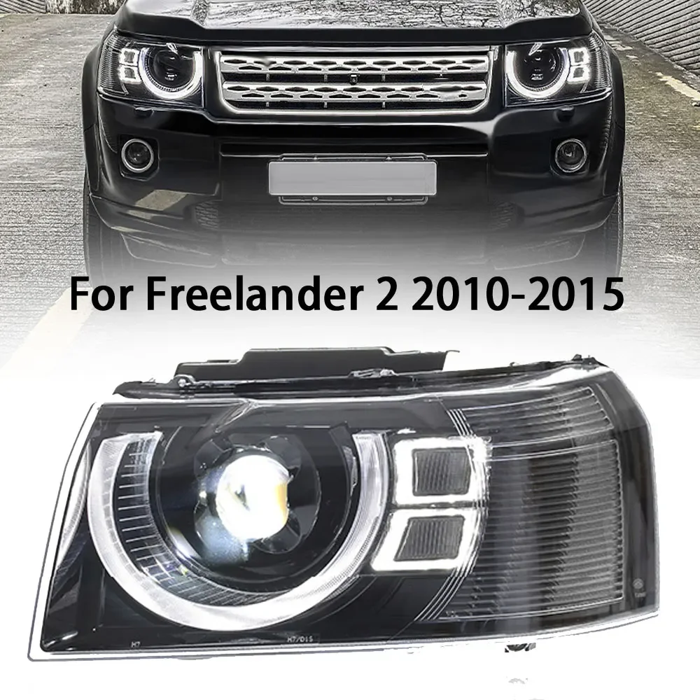 2pc Led Headlights For Land Rover Freelander 2 2010 2011 2012 2013 2014 2015 Modified Full Led Front DRL Lights Auto Accessories