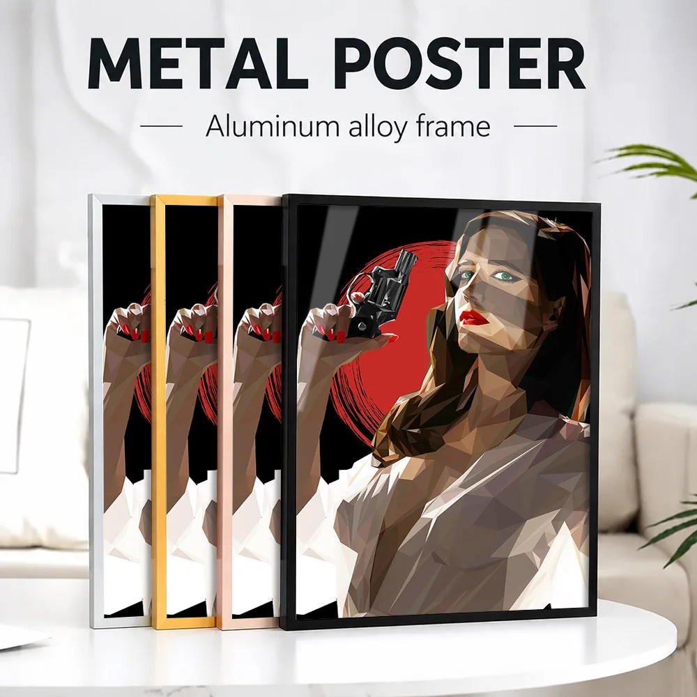Movies Framed Aluminum Metal Poster Customized Photo Classic Hollywood Style Wall Art For Home Theater And Entertainment Room