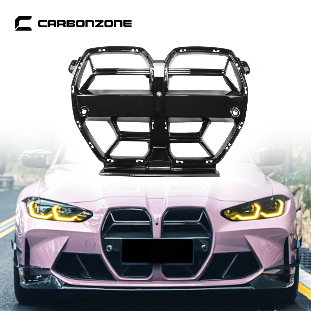 Gloss Black Air Intake Grille for BMW G80 M3 G82 G83 M4 Front Bumper Kidney Grill Car Body Kit