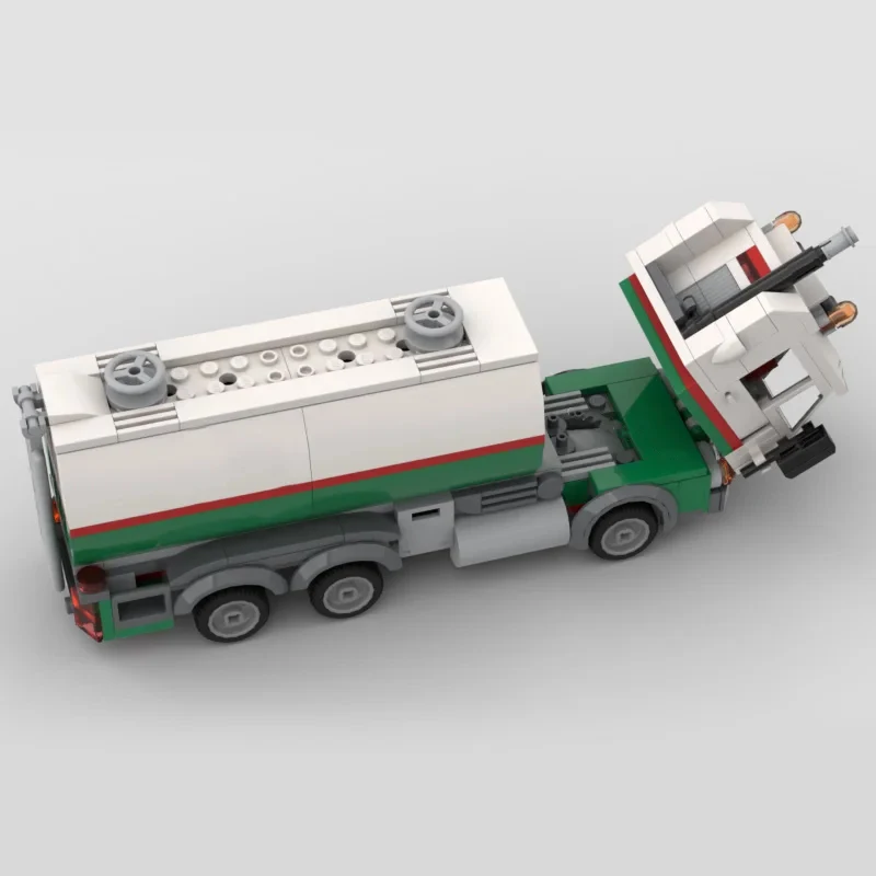 MOC 228 قطعة مدينة الهندسة وحدات خمر أوكتان ناقلة نماذج من الشاحنات الأفكار الإبداعية ألعاب أطفال هدية عيد ميلاد كتل التكنولوجيا #2