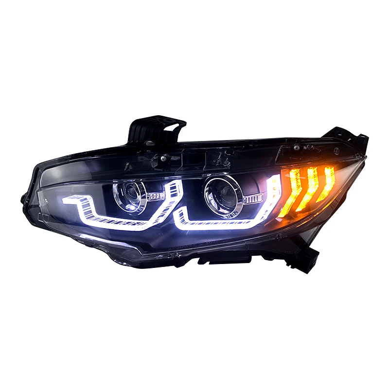 Car Lights for Honda Civic 10th Headlight Projector Lens 2017 Dynamic Signal Head Lamp LED Headlights Drl Automotive Accessory