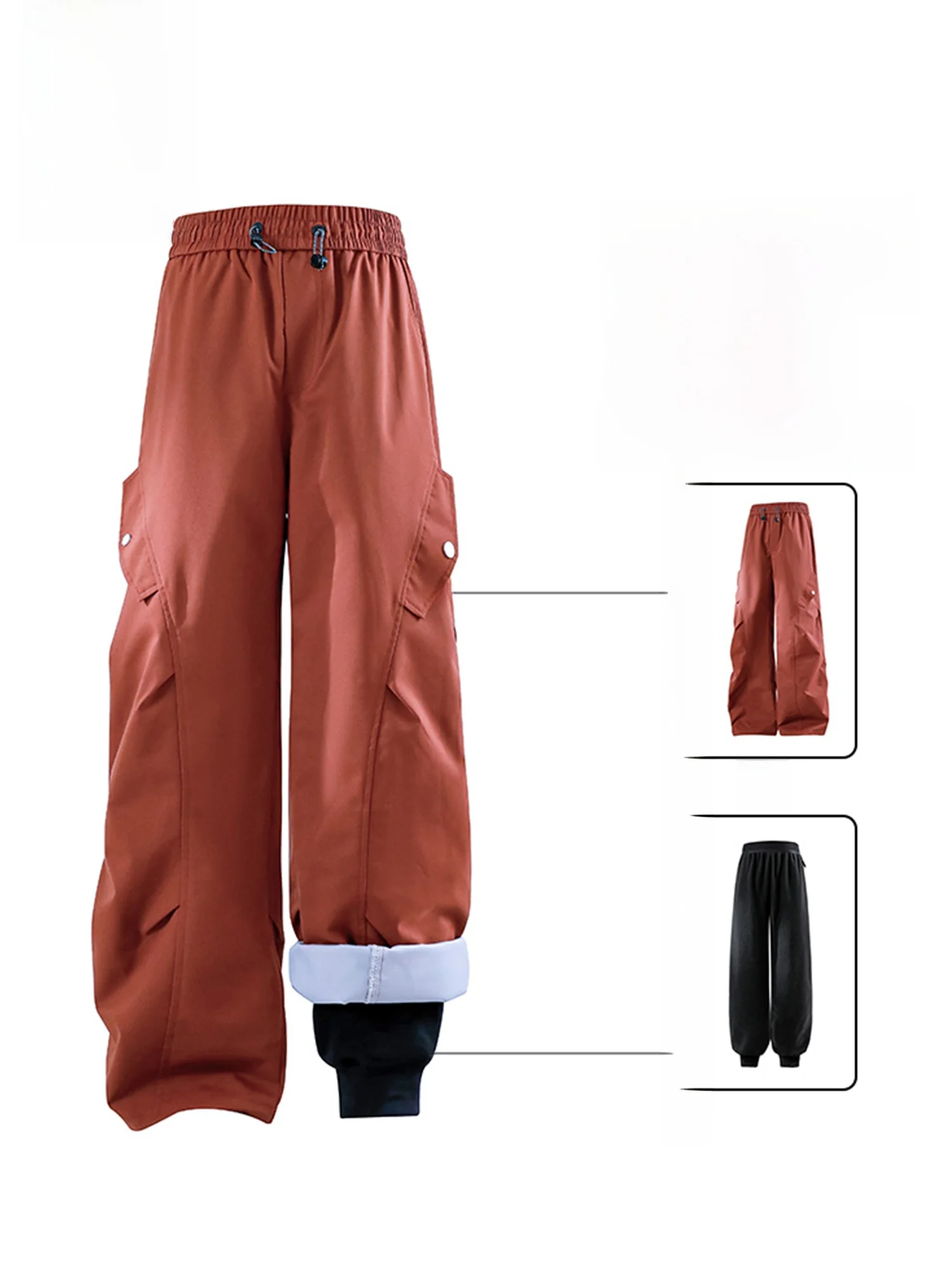 

Мужские зимние утепленные повседневные брюки Paul Frank для активного отдыха, мягкие, износостойкие, прямого кроя, рабочие брюки-карго