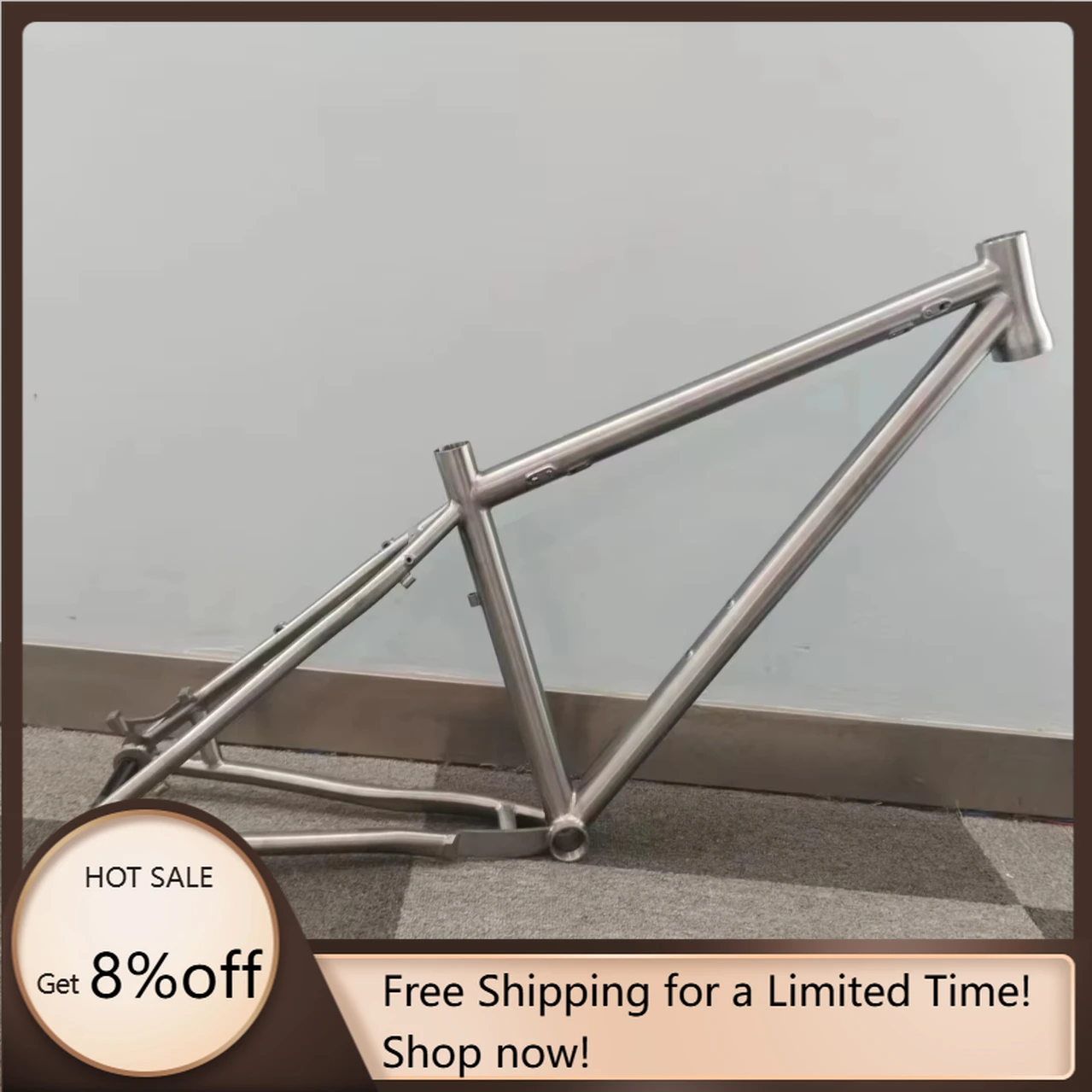 

STLF Thru-axle 12*142/148 Titanium Alloy Bike Frame 26''/27.5''/29er for Mountain MTB Bicycle