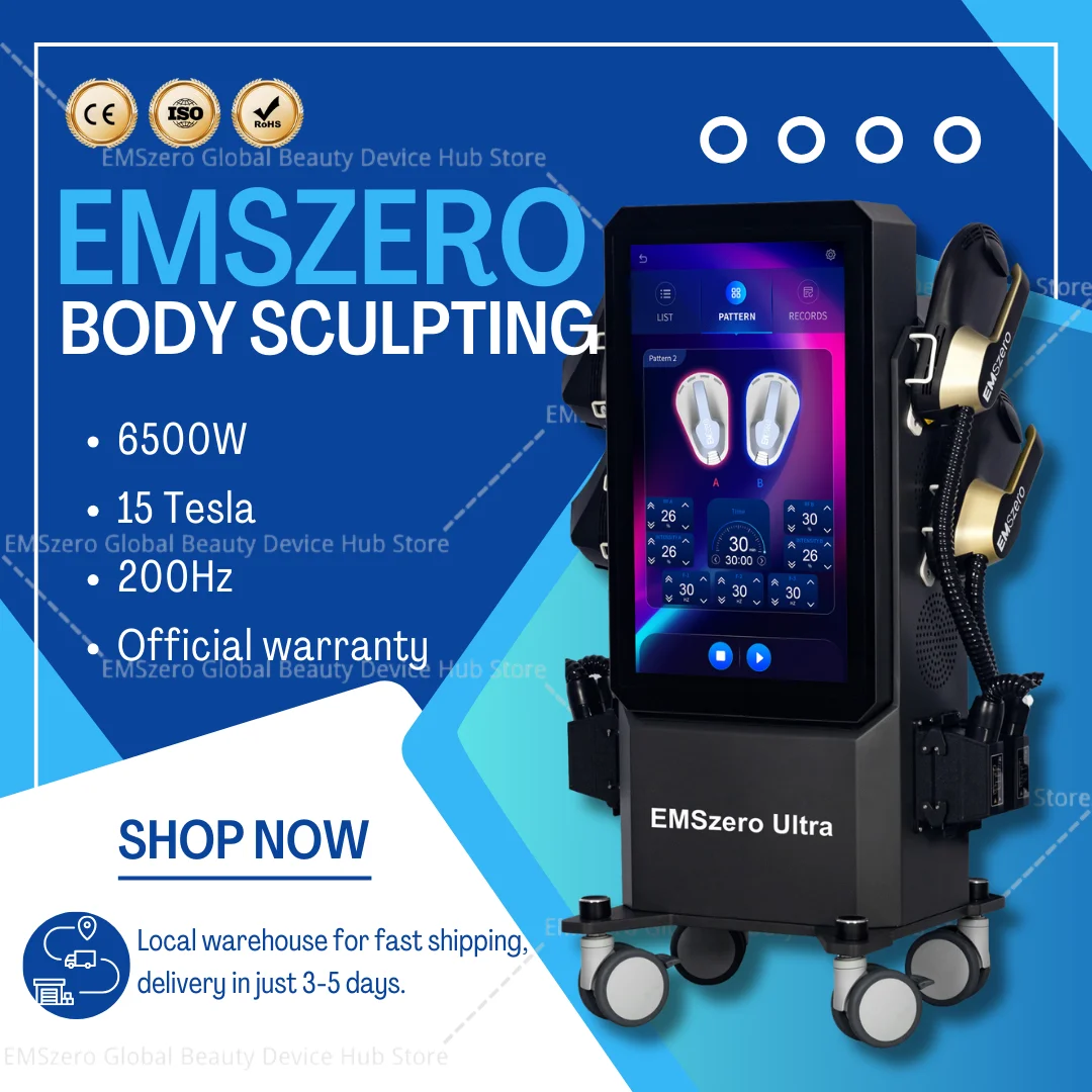 Professional EMSzero Ultra Body Sculpting NEO RF Machine EMS Slimming HIEMT 6500w PRO Muscle Stimulation Fat Removal