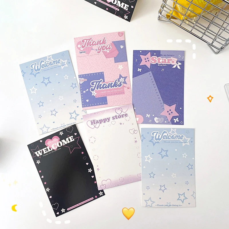 10 pezzi Ins Style Star Love Beautiful Gentle Card Head Card Back materiale da imballaggio fai da te forniture artistiche di carta cancelleria