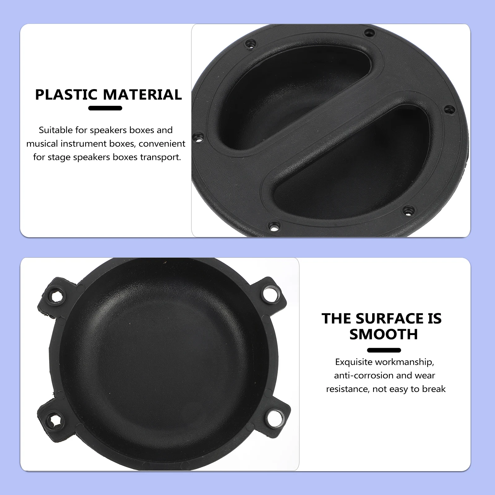 

5pcs Stage Cabinet Handles Round Recessed Plastic Handle For Speaker Boxes Durable Grip Large Diameter Transport Handle