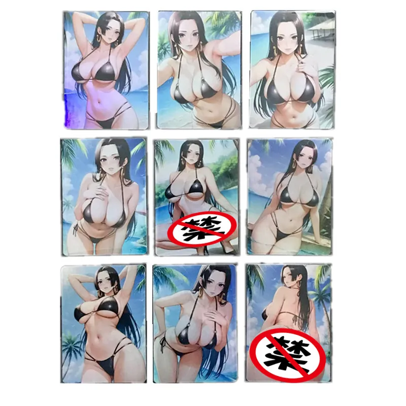 9Pcs/set Anime One Piece Card Boya Hancock Beach Swimsuit ACG Sexy Nude Card Fan Series Toy Gift Game Collection Card