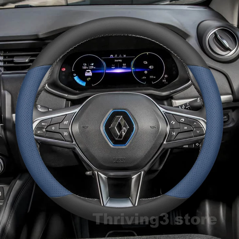 

Leather Car Steering Wheel Cover For Renault ZOE VAN 2016-2020 Covers For Covers Auto Steering Wheel Renault ZOE Accessories