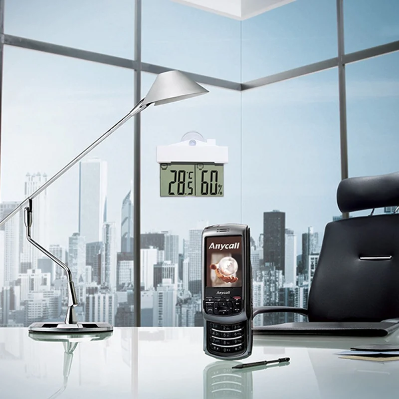 Hygrometer Vochtigheid Buitenthermometers voor Patio Digitaal Raamtemperatuur Weerstation