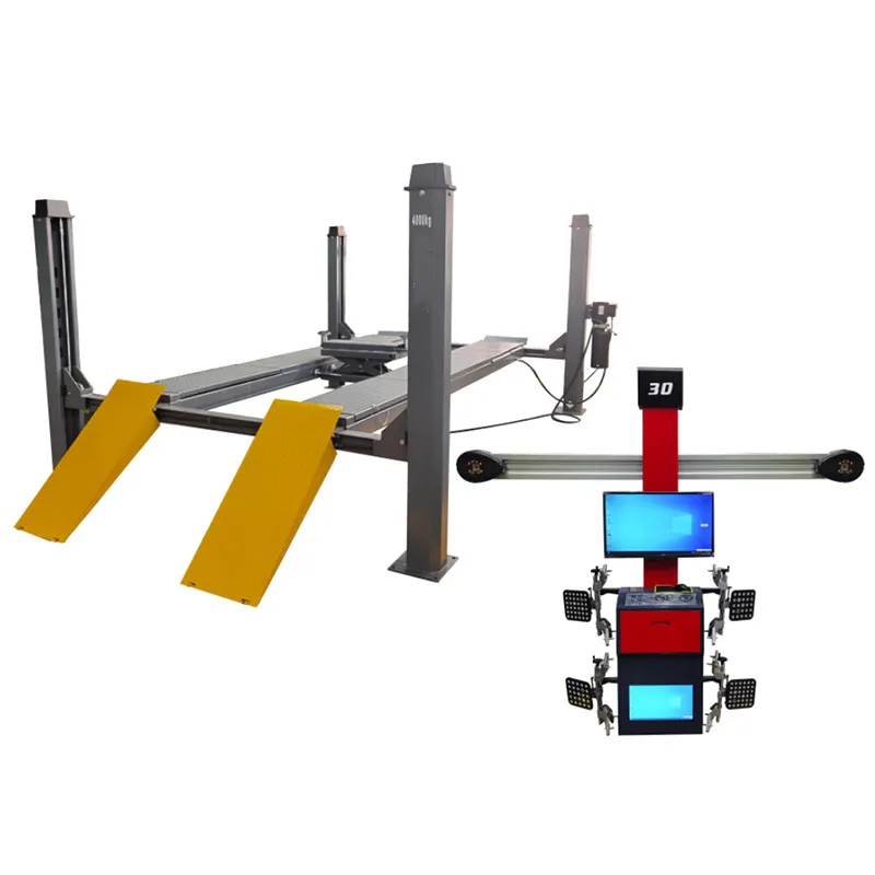 Cheap Four Post Car Lift And 3d Wheel Alignment Car Lift For 3D Wheel Alignment Full Set