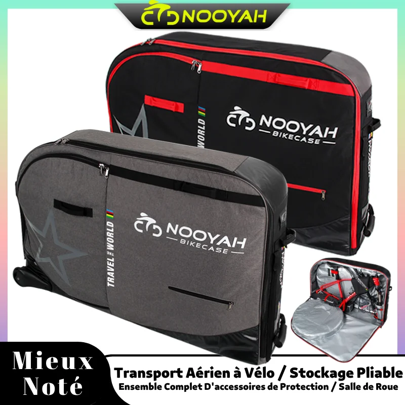 NOOYAH Sac de Vélo Sac de Voyage pour Vélo VTT Étui de Transport pour Vélo de Route Accessoires de Vélo Sac de Transport Sacs de Roue de vélo Protecteur de Pédalier