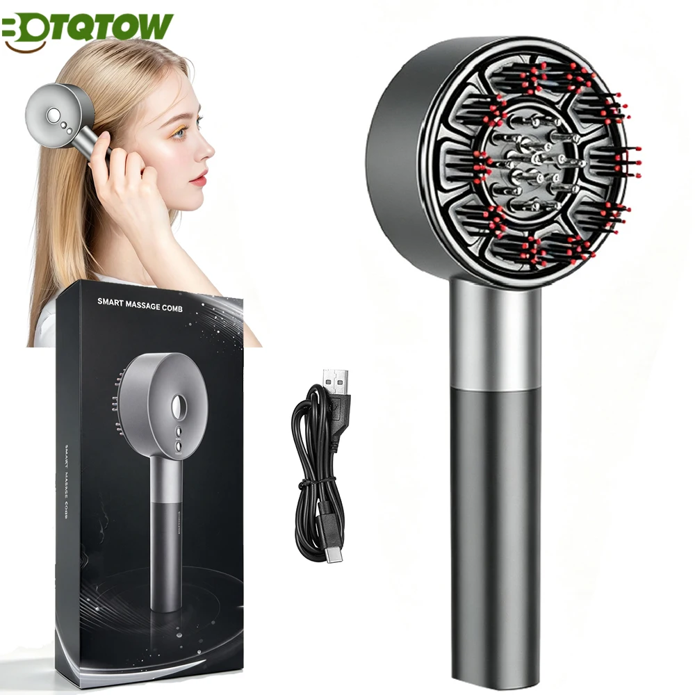 BOTQTOW 1Set 3-in-1 Electric Scalp Massager Hair Growth Hair Oil Applicator, Portable Electric Scalp Brush Head Massager - Home