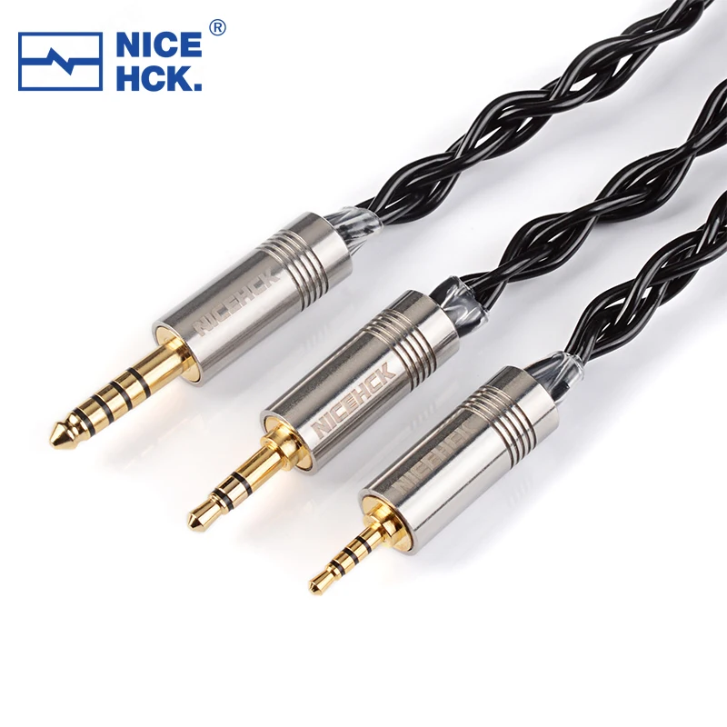 NICEHCK BlackCat Cable Zinc Copper Alloy Oil Soaked Material Earphone Upgrade Wire MMCX/QDC/2Pin/N5005 for Titan X DUSK N5005 IE