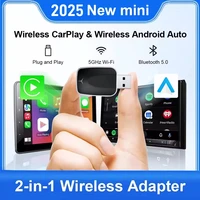 Adaptador inalámbrico Carplay Android Auto 2 en 1 Dongle inteligente 2025 5G WIFI para iphone teléfono Android para Volvo Benz Mg Kia Chery VW