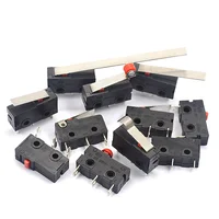 10 Uds KW11 pequeños interruptores de límite en miniatura viaje mecánico 5A 125/250V ~ 10T85 interruptores de pie de reinicio automático