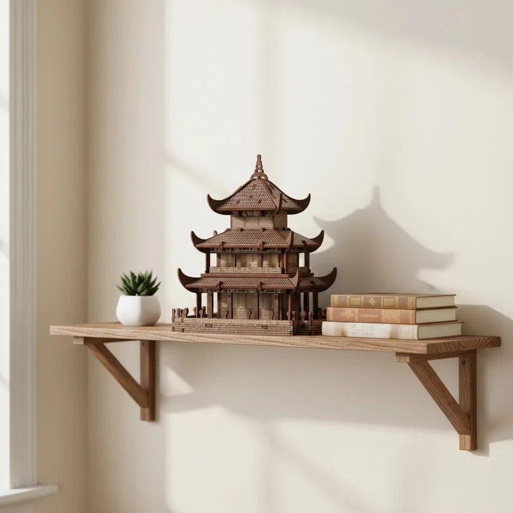 OUZEY Puzzle 3D tour chinoise ancienne - Kit de construction de maquettes architecturales en bois, projet de bricolage découpé au laser pour adultes et adolescents 14 ans +