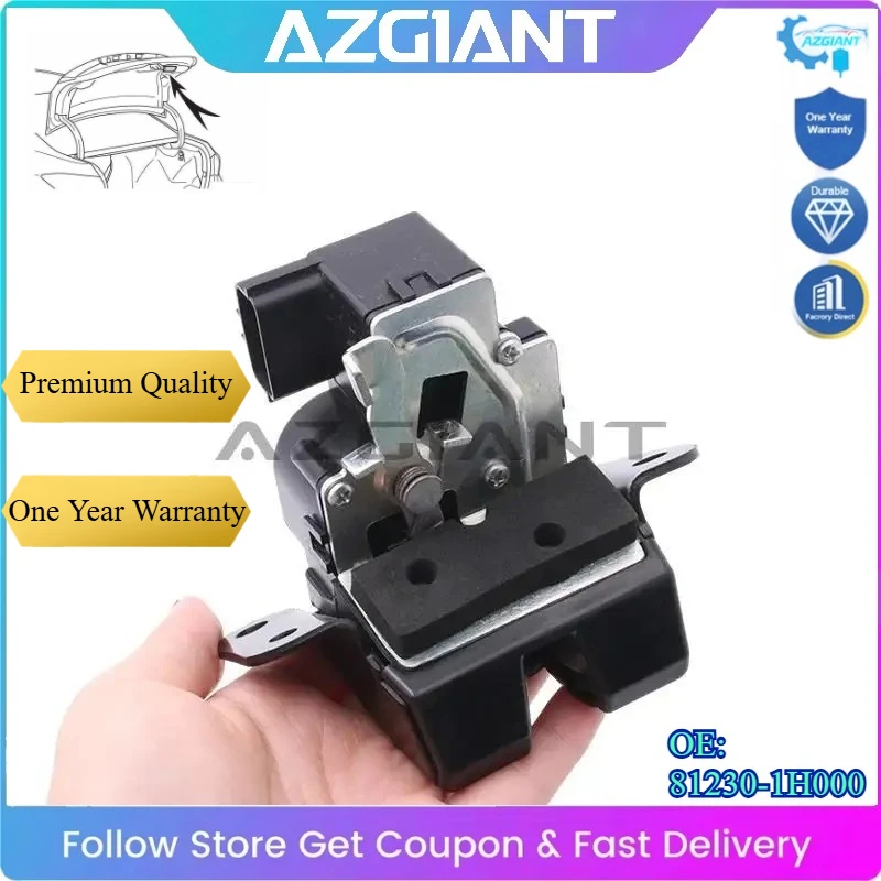 

AZGIANT for 2010-2013 Kia Soul Car Rear Trunk Lid Tail Gate Latch Lock Actuator Replace High Performance 4Pin OE#812301H000
